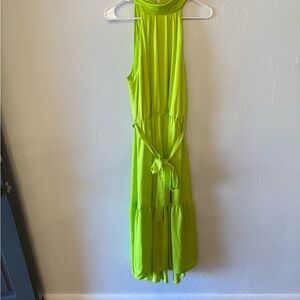 Vibrant Green Sleeveless Dress